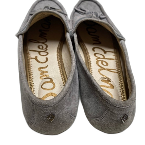 SAM EDELMAN Therese Penny Loafers Suede Nubuck Tassel Slip-On Womens 7.5 Gray - Picture 3 of 7